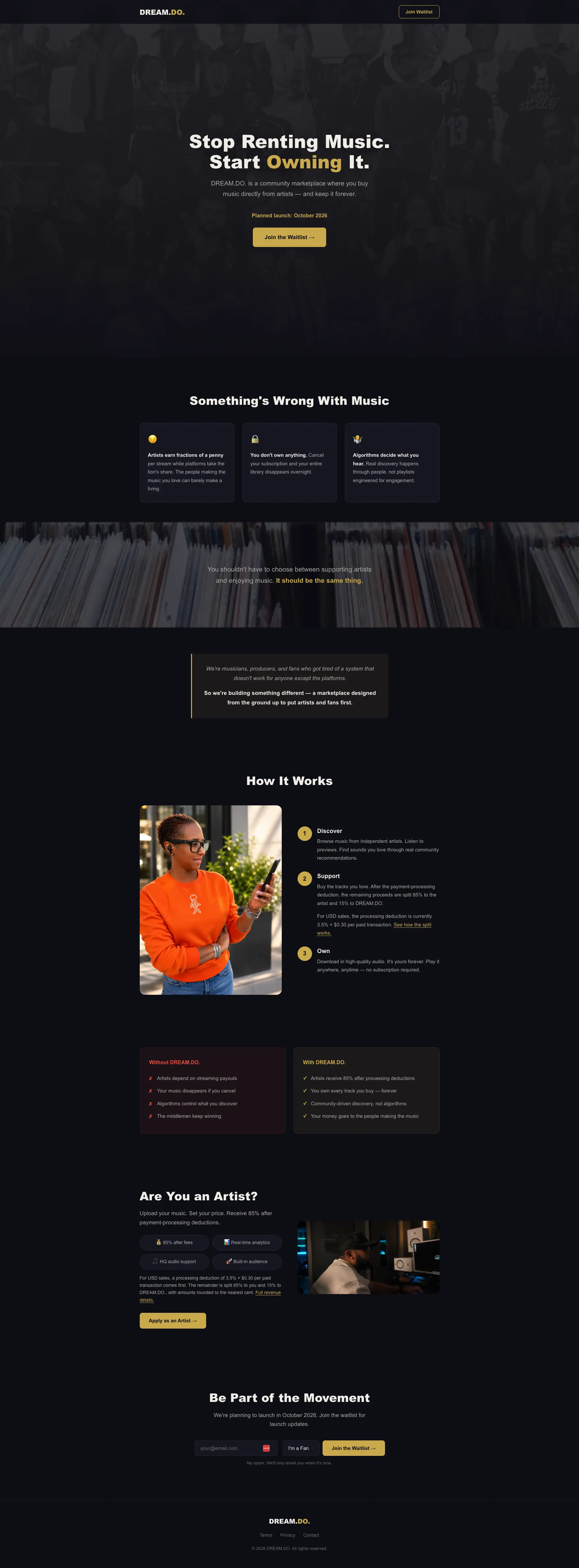 DREAM.DO. website preview