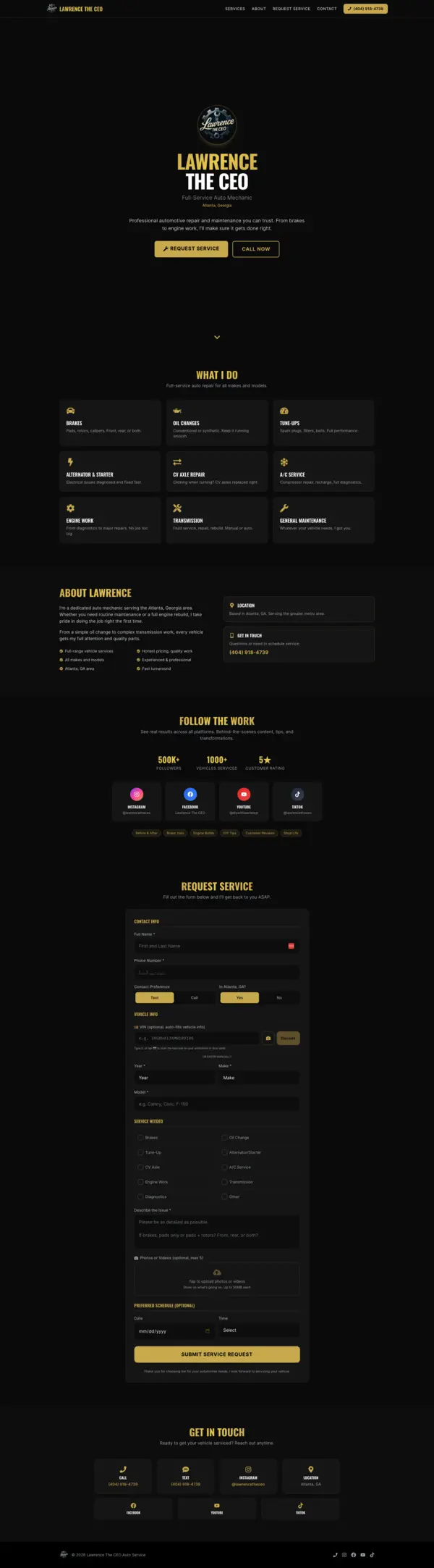 Lawrence The CEO website preview