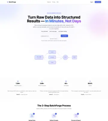 BatchForge website preview