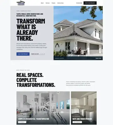 Bethel Built Construction website preview