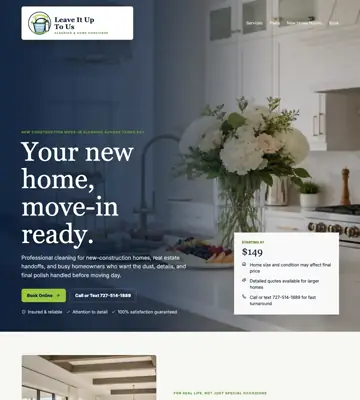Leave It Up To Us website preview