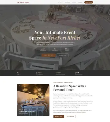 LSC Event Space website preview