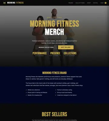 Morning Fitness website preview