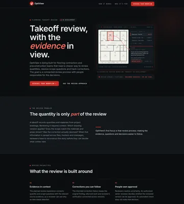 OptiView website preview