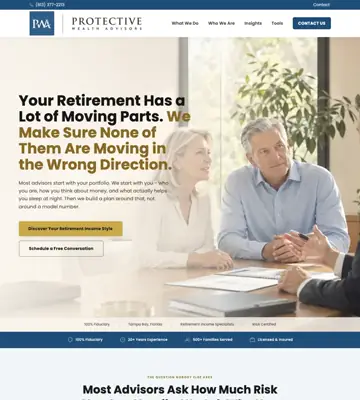 Protective Wealth Advisors website preview