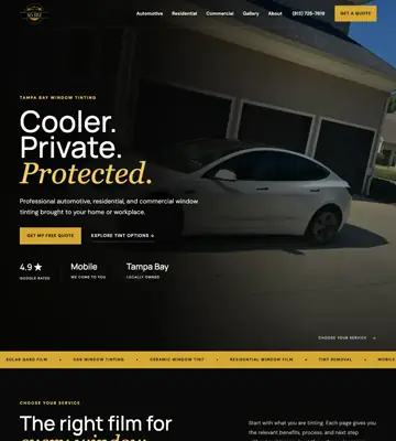 SLS Tint website preview